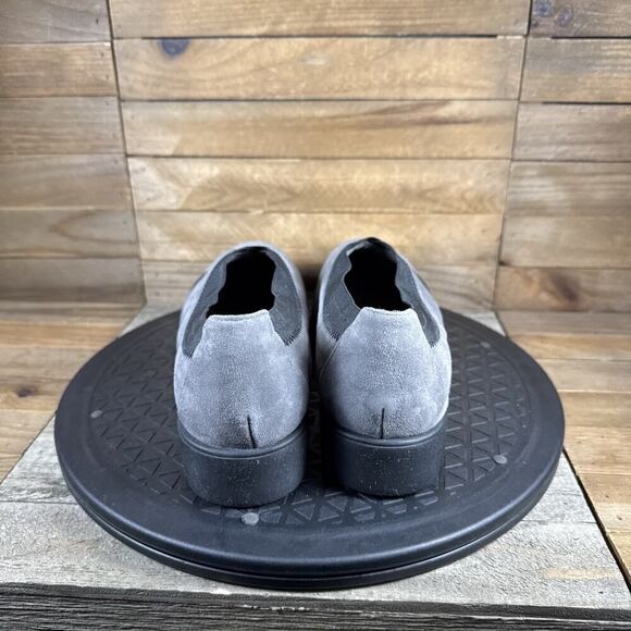 Clarks Artisan Womens Size 6 Bellevue Cedar Gray Suede Slip On Comfort Shoes - Picture 4 of 10